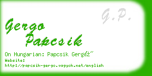 gergo papcsik business card
